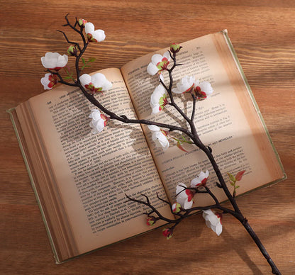 Silk Plum Blossom Branch Décor