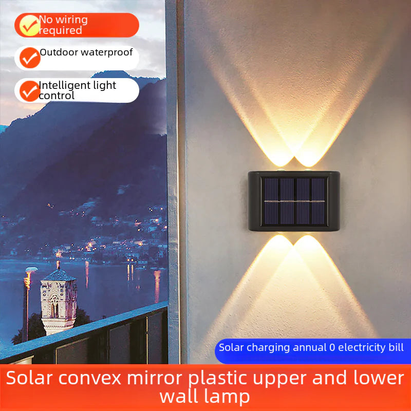 Solar Outdoor Wall Light for Home Garden Decoration