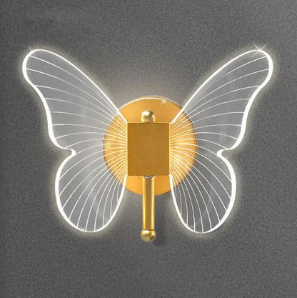 Butterfly Wall Lamp Light Luxury Bedside Warm Decoration