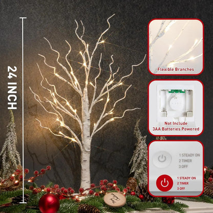 LED Birch Tree Lamp for Indoor Home Decoration